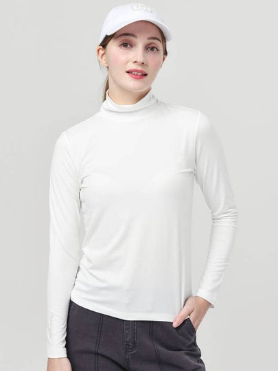 Functional Warm Span Mock Neck White T-Shirt DO5232TS02 - DOYOUKNOWMC GOLF WEAR - BALAAN 2