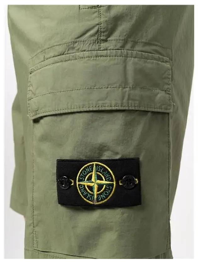 Cargo Bermuda Shorts Olive Green - STONE ISLAND - BALAAN 6