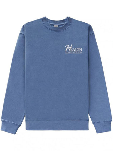 Crew Neck Brushed Sweatshirt Blue - SPORTY & RICH - BALAAN 1