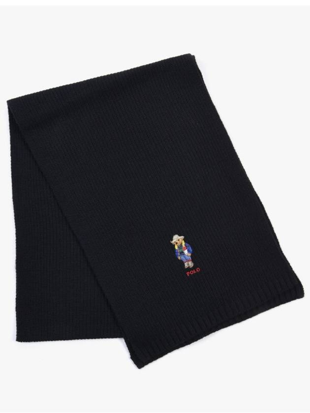 Holiday Bear Wool Muffler Black - POLO RALPH LAUREN - BALAAN 3