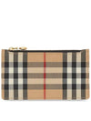 Vintage Check Somerset Card Wallet Beige - BURBERRY - BALAAN 1