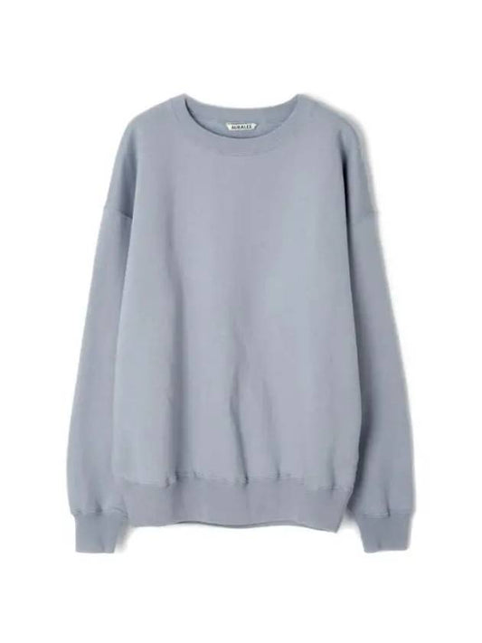 SMOOTH SOFT SWEAT P O A23AP02TU Blue Gray Smooth Soft Sweatshirt - AURALEE - BALAAN 1