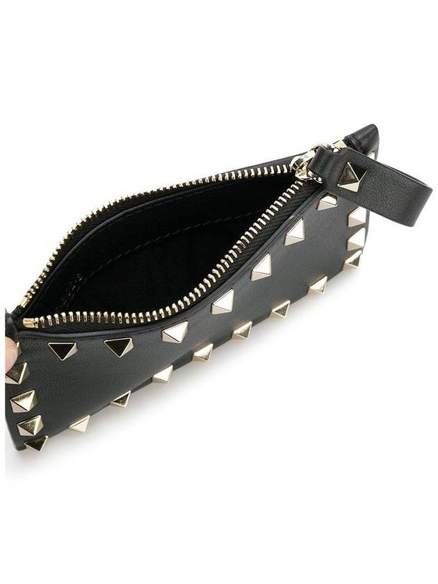 Rockstud Card Wallet Black - VALENTINO - BALAAN 4