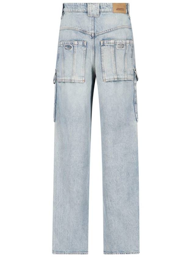 Denim Straight Pants PA0280FA B1H02E30LU BLUE - ISABEL MARANT ETOILE - BALAAN 3