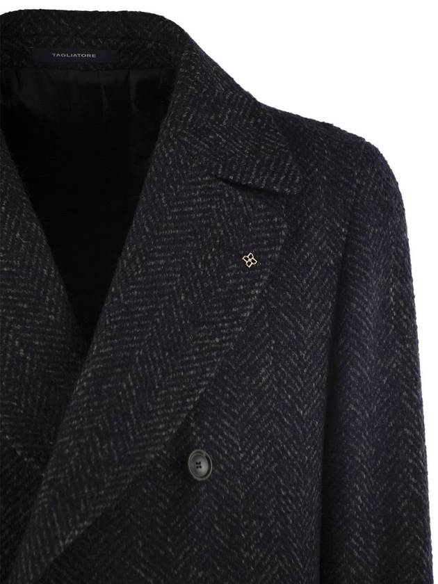 Herringbone double-breasted coat - TAGLIATORE - BALAAN 4