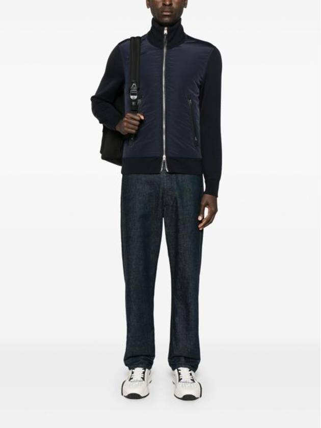 Light Nylon Front Merino Zip-Up Jacket Black - TOM FORD - BALAAN 5