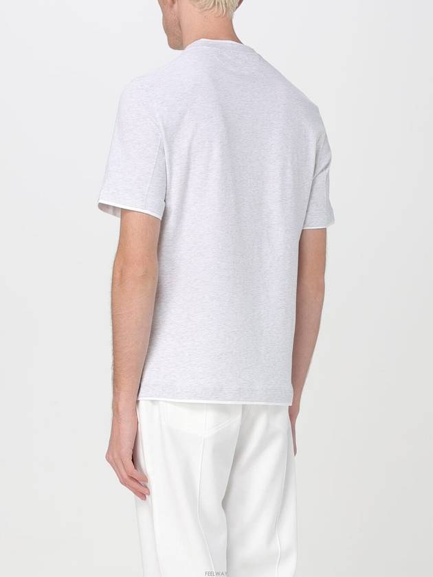 Cotton Short Sleeve T-Shirt White - BRUNELLO CUCINELLI - BALAAN 4