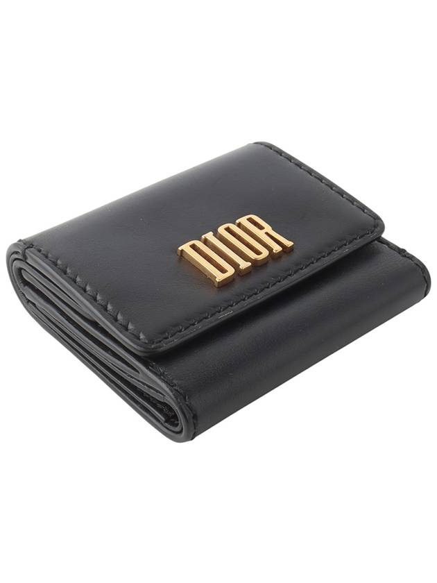 Lambskin gold logo lettering 3 fold women s half wallet 34279 8 - DIOR - BALAAN 3