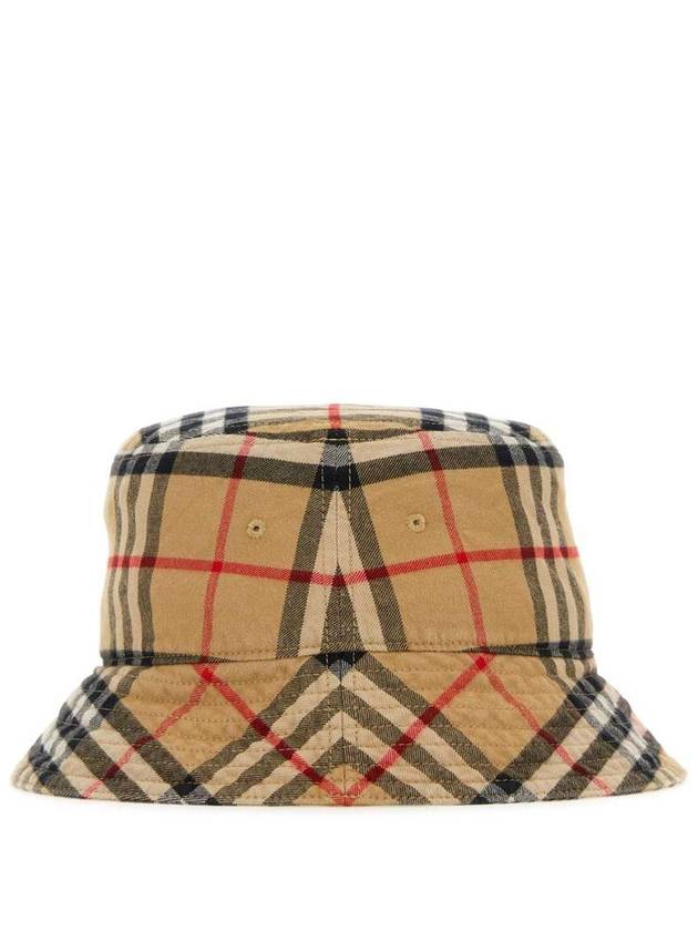 Check Cotton Bucket Hat Beige - BURBERRY - BALAAN 3