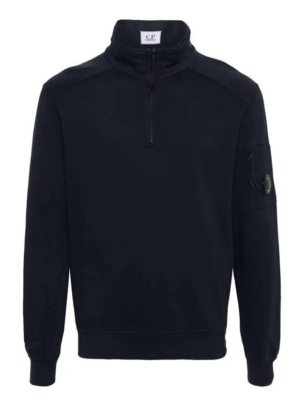 Light Fleece Half Zip-Up Sweatshirt Navy - CP COMPANY - BALAAN 3