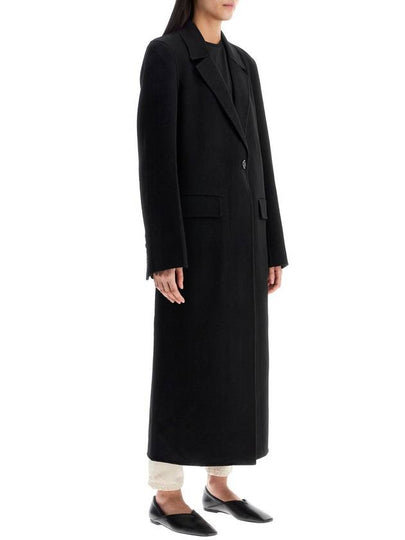 classic doublÃ long black wool coat - TOTEME - BALAAN 2