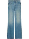 Cotton Straight Jeans Blue - GUCCI - BALAAN 2