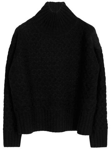 Valdese raised motif turtleneck black - MAX MARA - BALAAN 1