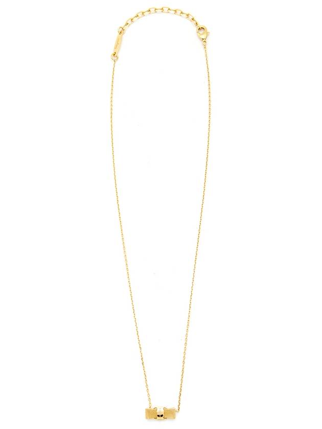 Women's Vara Bow Pendant Necklace Gold - SALVATORE FERRAGAMO - BALAAN 4