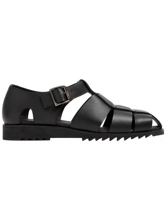 Pacific Buckle Leather Sandals Black - PARABOOT - BALAAN 1