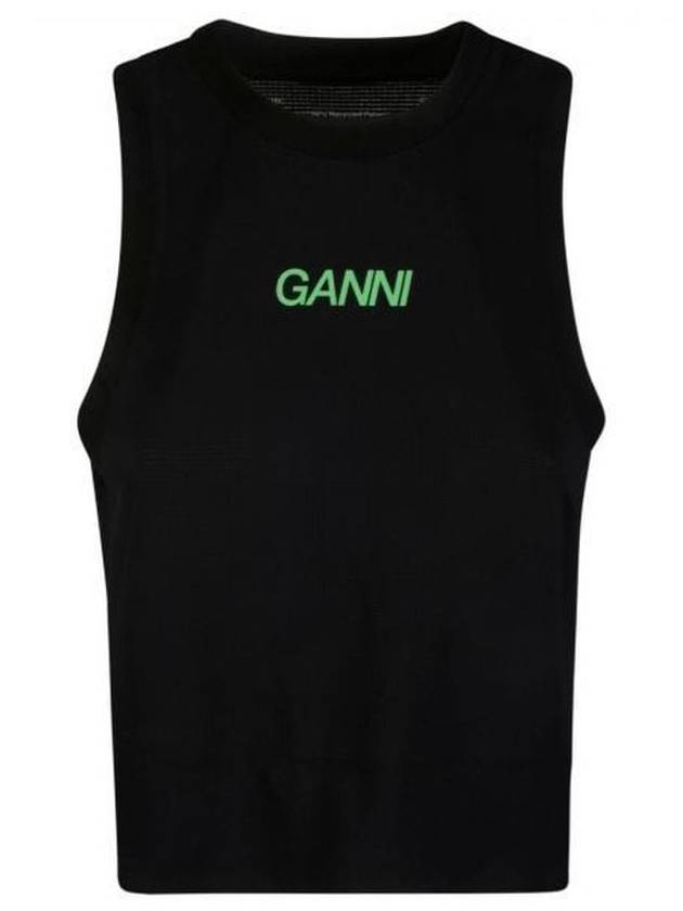 Active Mesh Sleeveless Black - GANNI - BALAAN 2