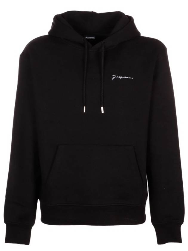 Le Brode Logo Cotton Hoodie Black - JACQUEMUS - BALAAN 2