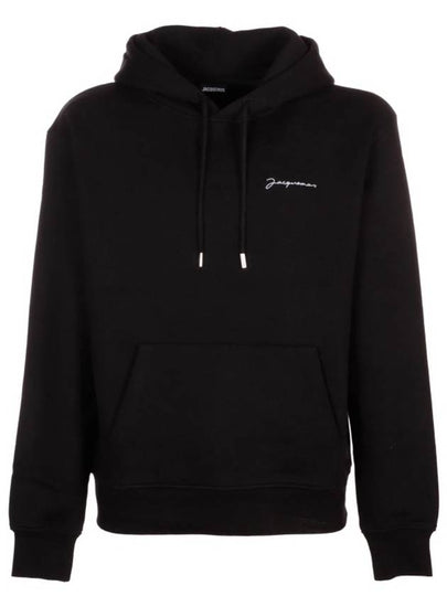 Le Brode Logo Cotton Hoodie Black - JACQUEMUS - BALAAN 2