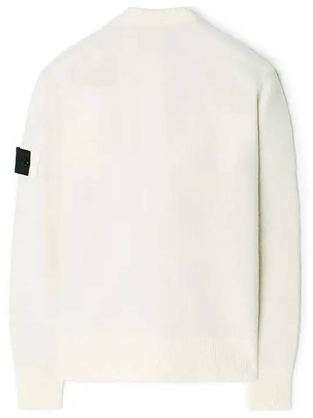 Shadow Project Black Wappen Patch Crew Neck Knit Top Ivory - STONE ISLAND - BALAAN 3