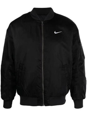 Sportswear Reversible Varsity Bomber Jacket Black - NIKE - BALAAN 1