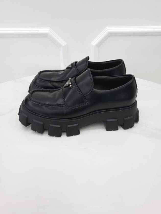 Triangular logo monolith brushed loafers 8 - PRADA - BALAAN 5