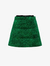 Women's Print Cotton A-Line Skirt Green - MONCLER - BALAAN 3