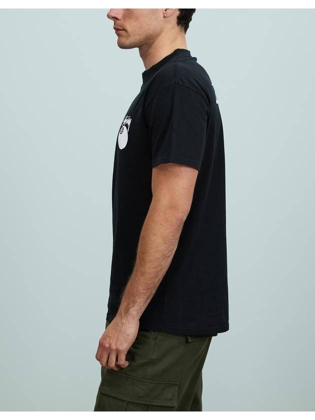 Pigment 8 Ball Logo Cotton Short Sleeve T Shirt Black - STUSSY - BALAAN 4