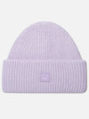 Small Face Logo Beanie Purple Melange - ACNE STUDIOS - BALAAN 3