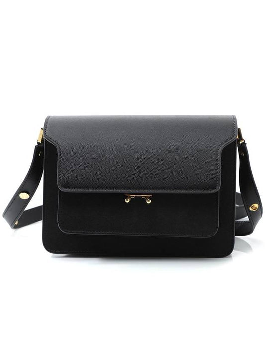 Saffiano Trunk Medium Shoulder Bag Black - MARNI - BALAAN 2