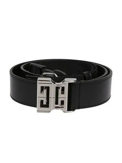 4G Logo Buckle Reversible Leather Belt Black - GIVENCHY - BALAAN 2