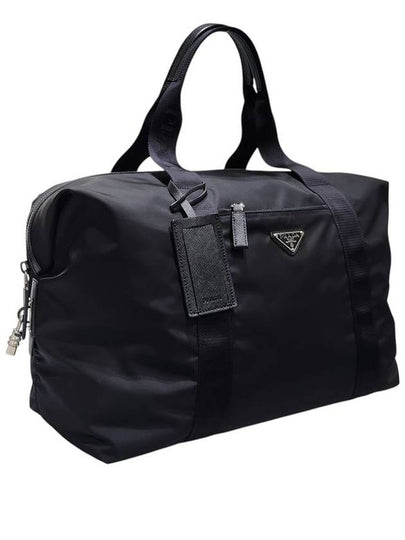 2VC796 Re nylon triangle logo Saffiano duffel bag tote - PRADA - BALAAN 2