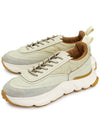 Spazio Leather Cordura Nylon Low Top Sneakers Cream White - BUTTERO - BALAAN.