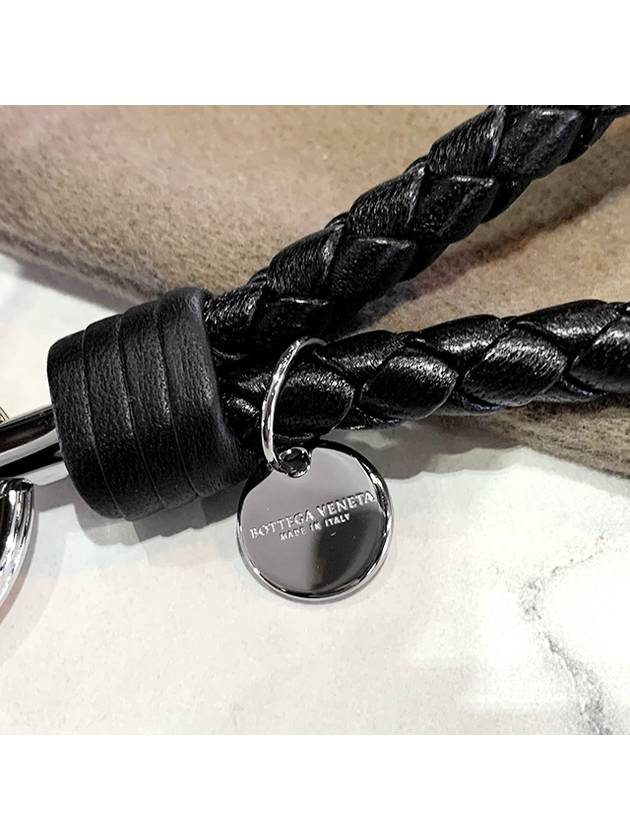 Intrecciato Leather Key Holder Black - BOTTEGA VENETA - BALAAN 6