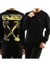 Back Painting Arrow Sweatshirt Black - OFF WHITE - BALAAN 2