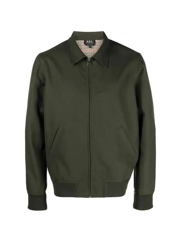 Gilles Zip-Up Long Sleeve Shirt Jacket Green - A.P.C. - BALAAN 1