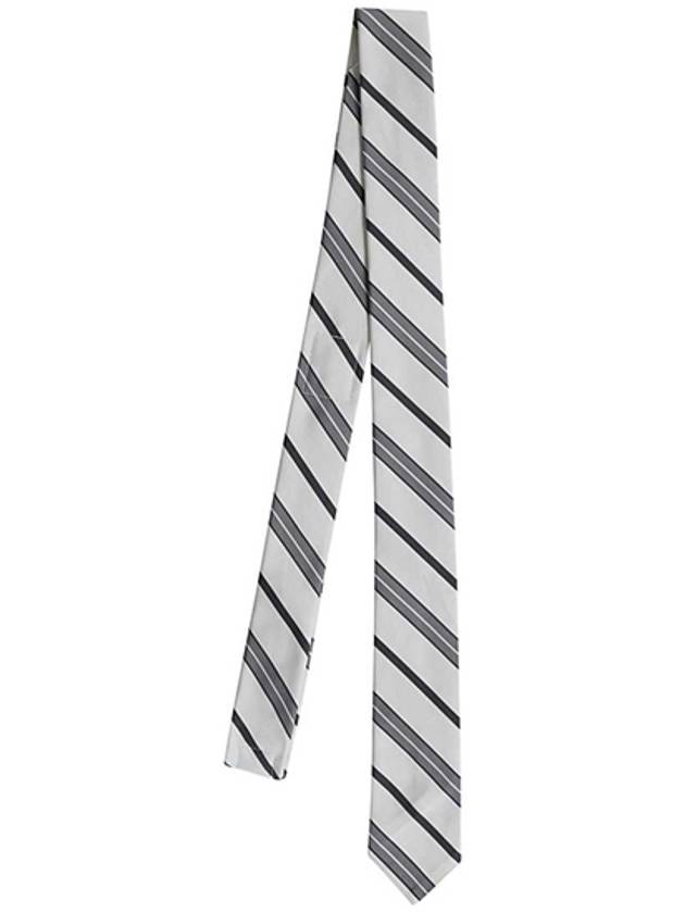 Men's Silk Stripe Classic Tie - THOM BROWNE - BALAAN.