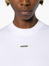 Le Gros Grain Short Sleeve T-Shirt White - JACQUEMUS - BALAAN 3