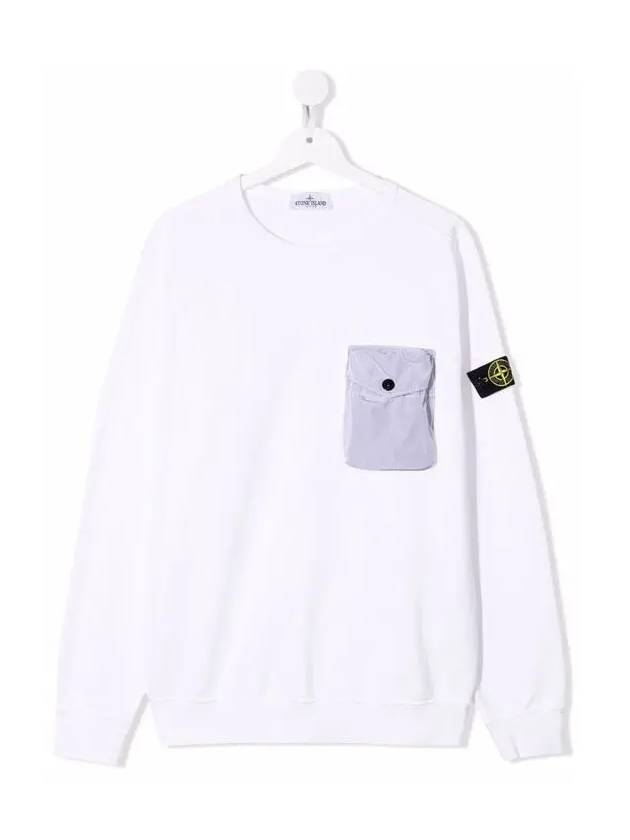 Kids Waffen Pocket Sweatshirt White 761662139 V0001 - STONE ISLAND - BALAAN 2