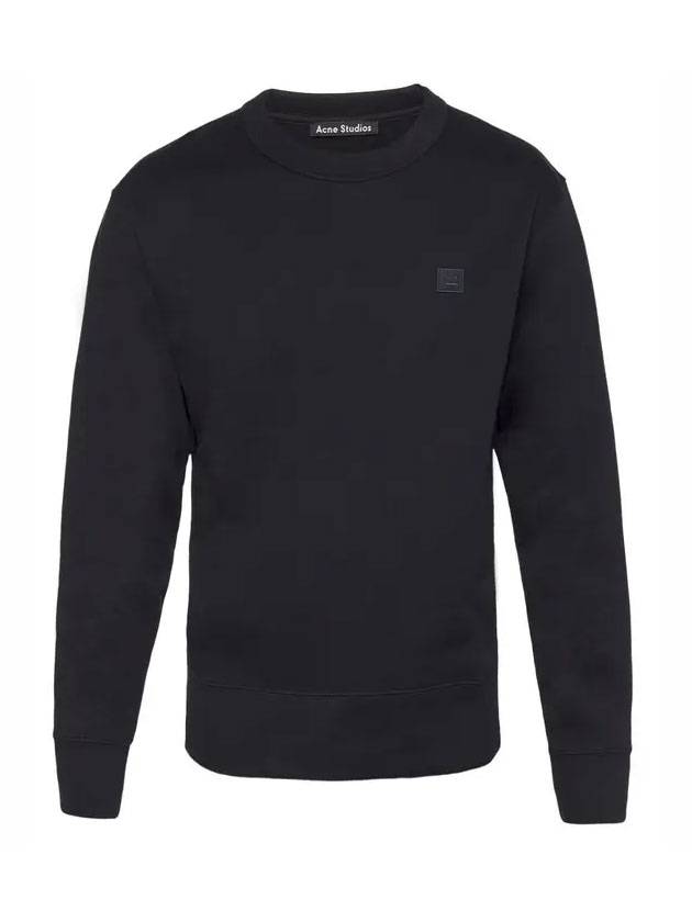 Fairview Face Patch Crew Neck Sweatshirt Black - ACNE STUDIOS - BALAAN 1