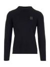 Logo Patch Wool Knit Top Black - CP COMPANY - BALAAN 2