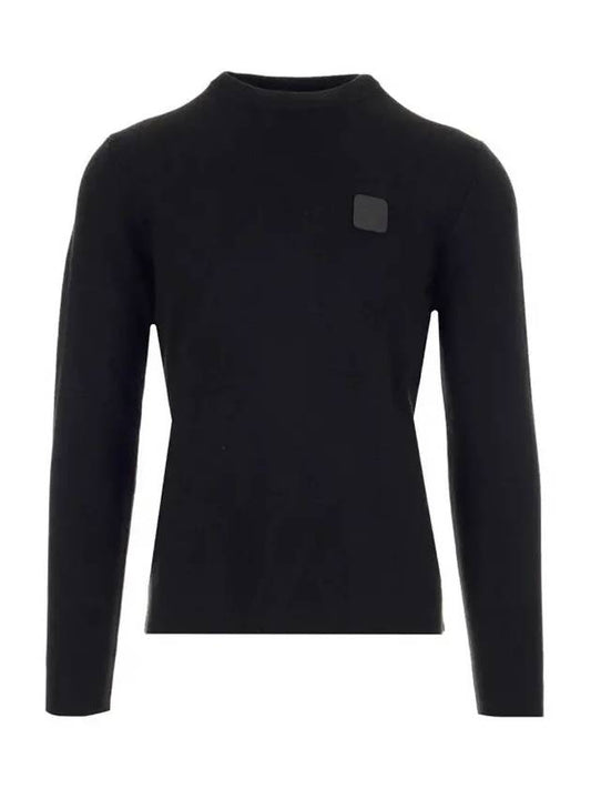 Logo Patch Wool Knit Top Black - CP COMPANY - BALAAN 2