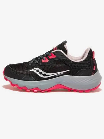 Shoes Running Sneakers Light Walking Aura T R W BLACK LUX - SAUCONY - BALAAN 1