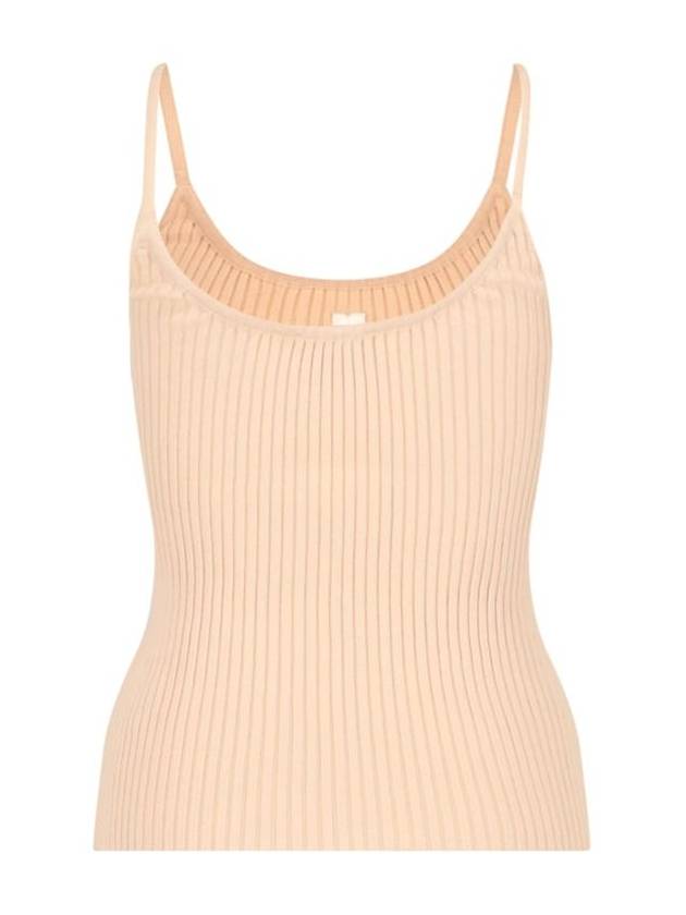 Logo Knit Sleeveless Beige - COURREGES - BALAAN 3