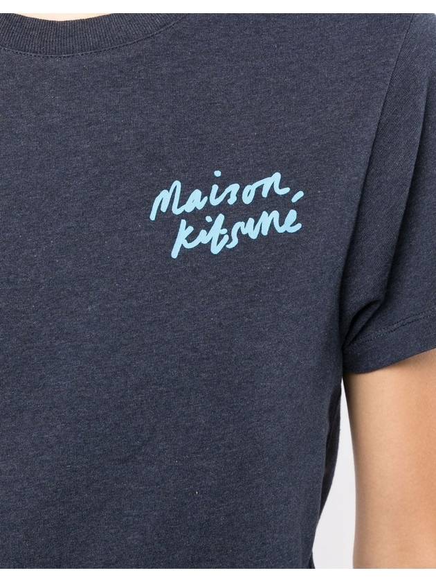 Mini Handwriting Classic Short Sleeve T-Shirt Navy - MAISON KITSUNE - BALAAN 6