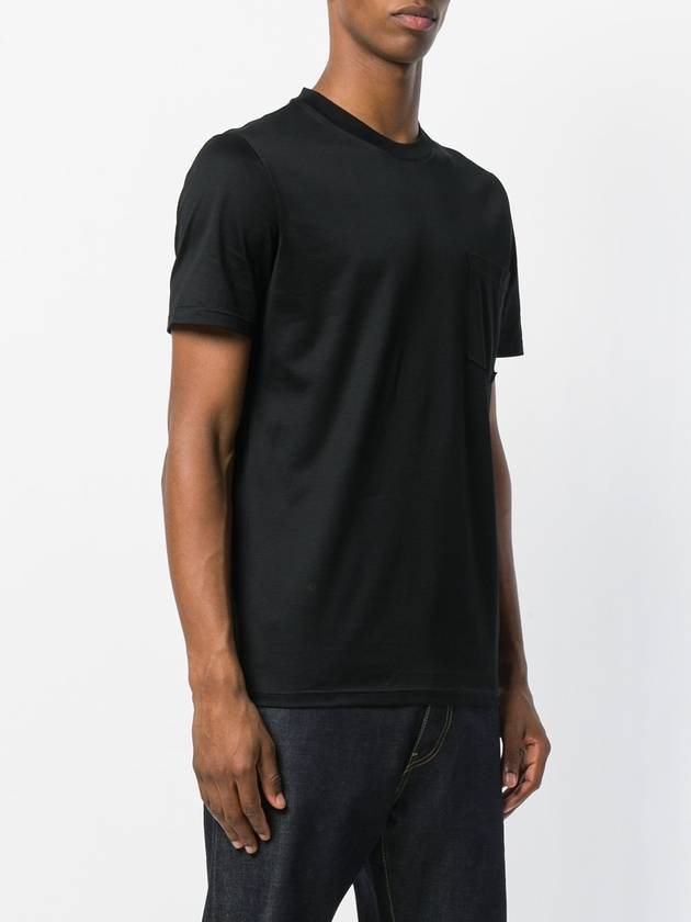 Pocket Round Short Sleeve T-Shirt Black - LANVIN - BALAAN 7