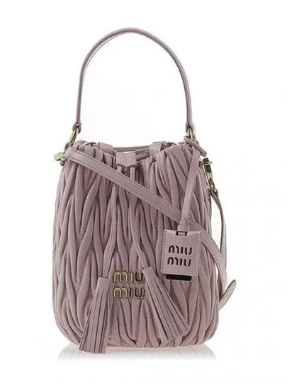 Matelasse Nappa Leather Bucket Bag Pink - MIU MIU - BALAAN 2