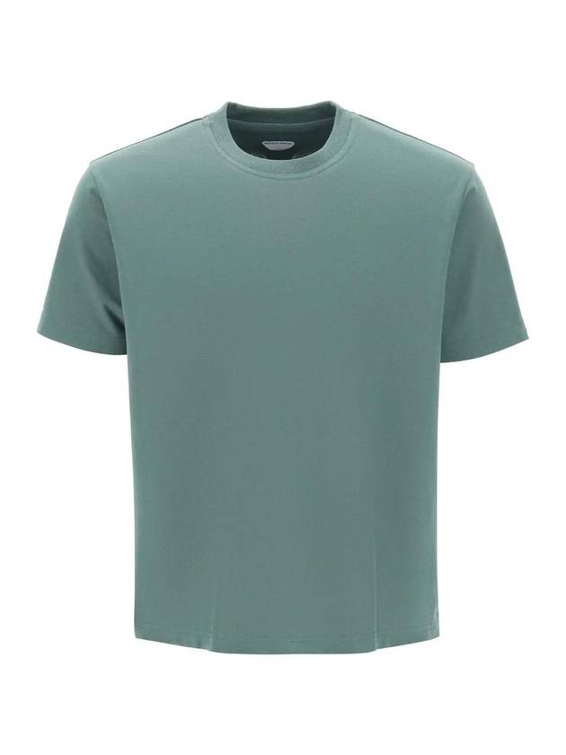 Cotton Short Sleeve T-Shirt Green - BOTTEGA VENETA - BALAAN 1