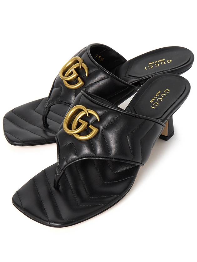 Quilted Sandal Heels Black - GUCCI - BALAAN 2