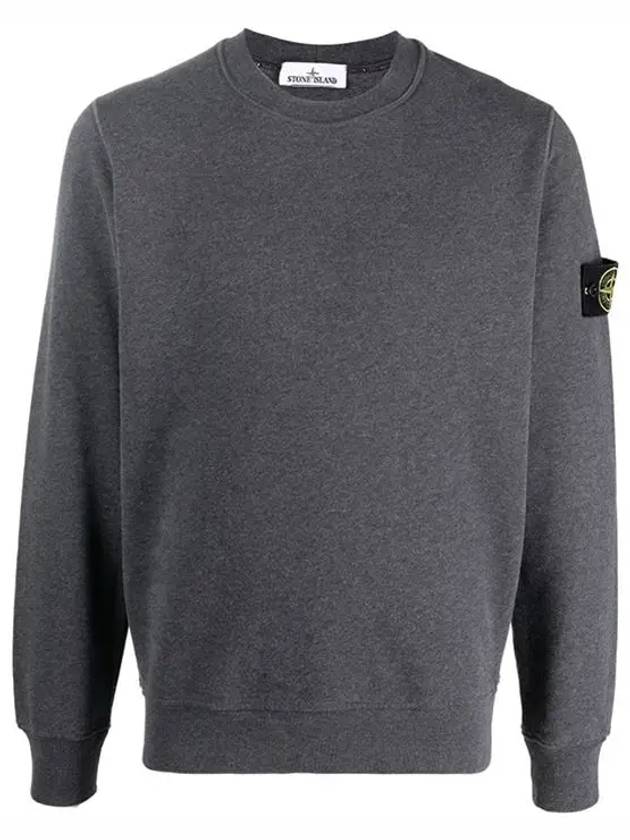 Wappen Patch Crew Neck Sweatshirt Grey - STONE ISLAND - BALAAN 3