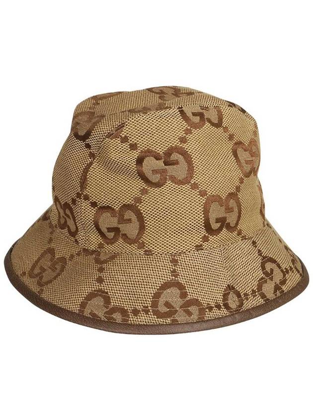 Jumbo GG Canvas Bucket Hat Brown - GUCCI - BALAAN 6